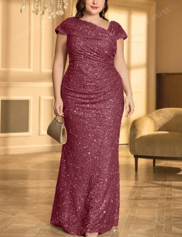 Rochie de ocazie Shein Curve+, roz