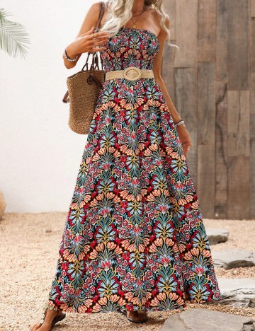 Rochie maxi Shein, mix culori