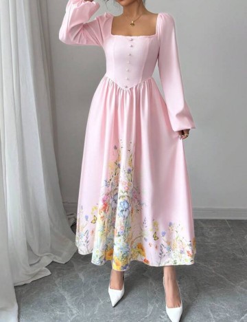 Rochie maxi Shein, roz