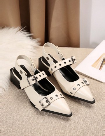Pantofi Shein, crem
