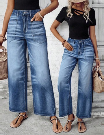 Jeans Shein, albastru