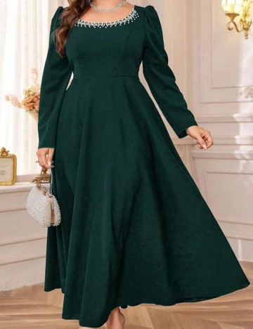 Rochie maxi Shein Curve+, verde