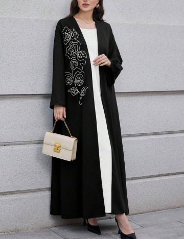 Cardigan lung Shein, negru