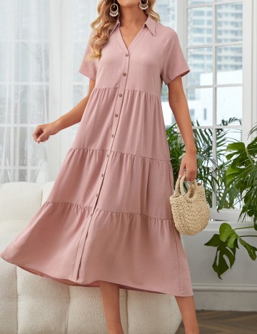 Rochie midi Shein, roz