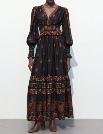 Rochie maxi Shein, mix culori