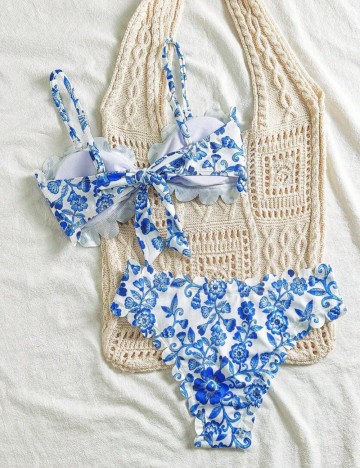 Costum de baie Shein, mix culori