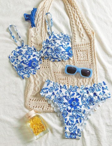 Costum de baie Shein, mix culori