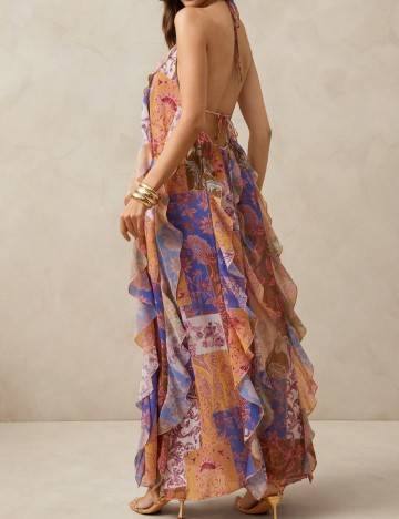 Rochie maxi Shein, mix culori