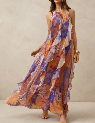 Rochie maxi Shein, mix culori
