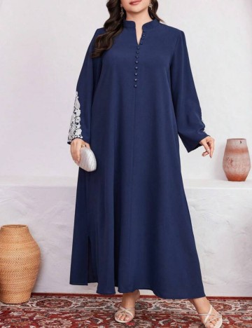 Rochie maxi Shein Curve+, bleumarin
