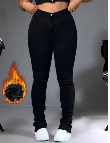 Jeans Shein Curve+, negru
