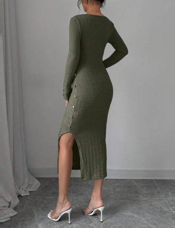 Rochie midi Shein, kaki