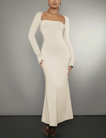 Rochie maxi Shein, crem