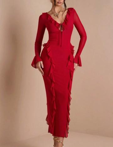 Rochie midi Shein, vișiniu