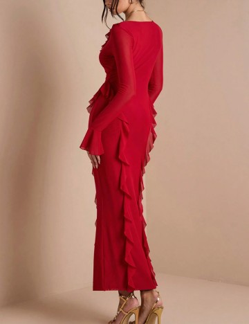Rochie midi Shein, vișiniu