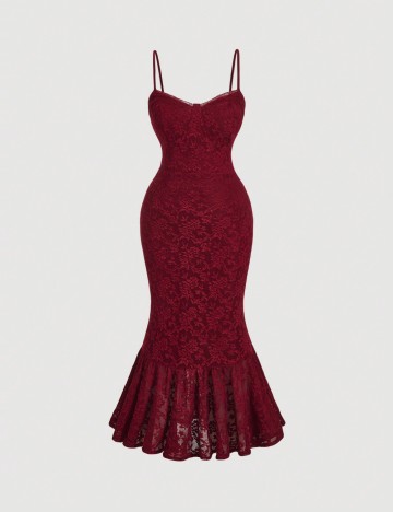 Rochie midi Shein Curve+, vișiniu