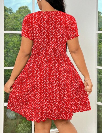 Rochie mini Shein Curve+, mix culori