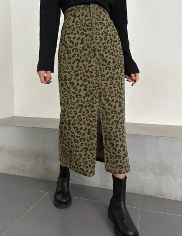 Fustă midi Shein, mix culori