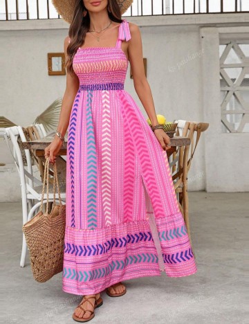 Rochie maxi Shein, mix culori