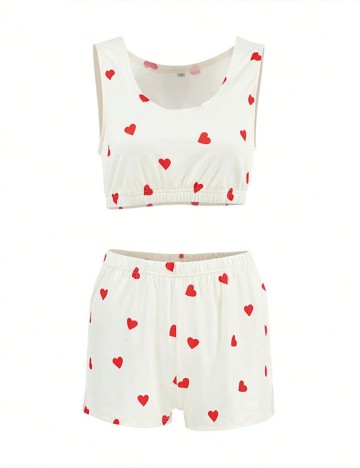 Compleu pijamale Shein, alb