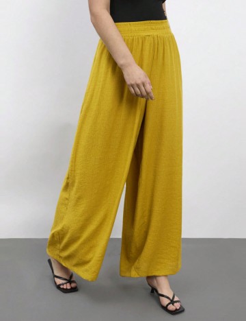 Pantaloni Shein Curve+, galben