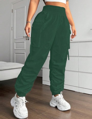 Pantaloni Shein Curve+, verde
