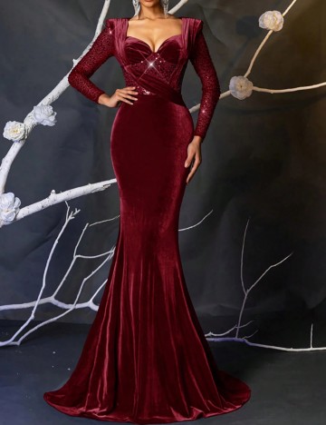 Rochie de ocazie Shein, vișiniu