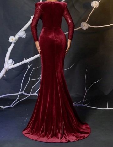 Rochie de ocazie Shein, vișiniu