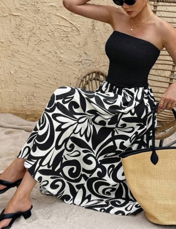 Rochie maxi Shein, mix culori