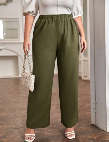 Pantaloni Shein Curve+, verde