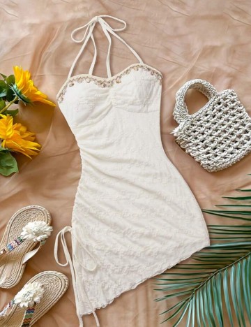 Rochie mini Shein, crem