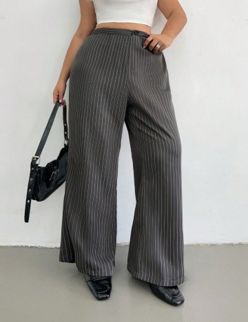 Pantaloni Shein Curve+, gri