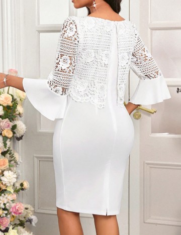 Rochie midi Shein, alb