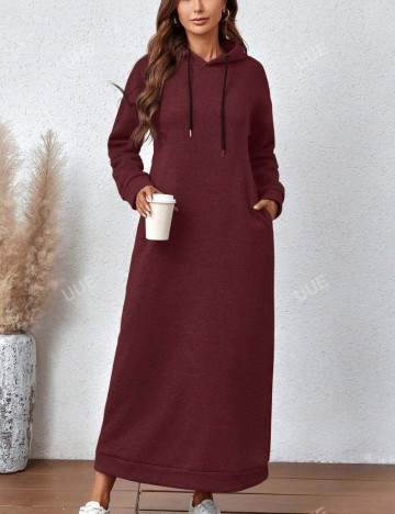 Rochie tip hanorac Shein, vișiniu