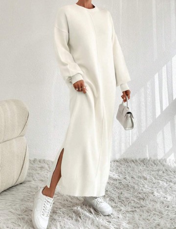 Rochie maxi Shein, crem