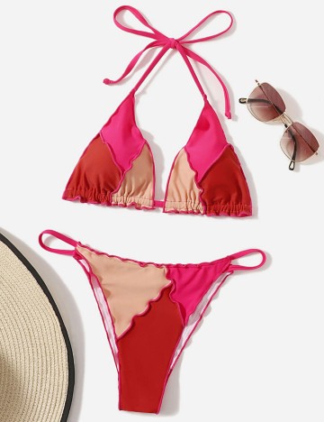 Costum de baie Shein, mix culori