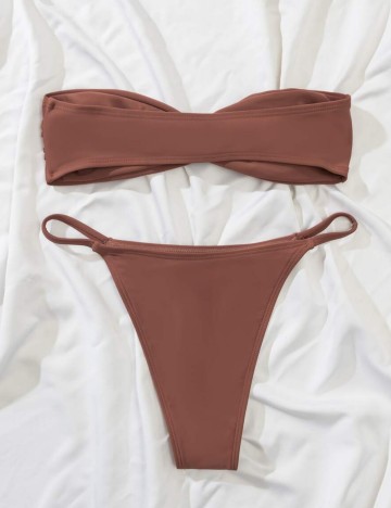 Costum de baie Shein, maro