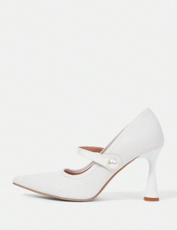 Pantofi cu toc Shein, alb