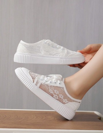 Pantofi Sport Shein, alb