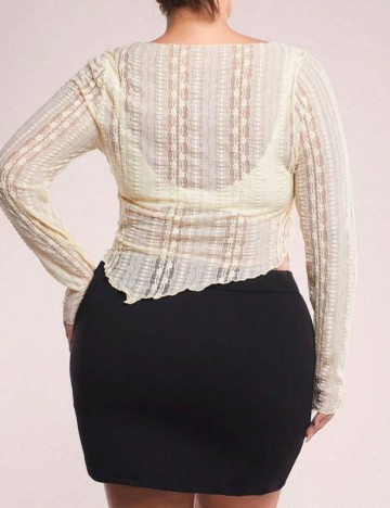 Bluză Shein Curve+, crem