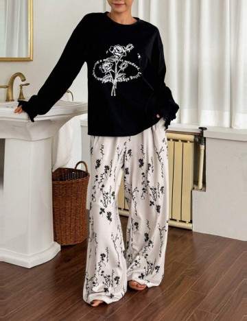Compleu pijamale DAZY by Shein, mix culori