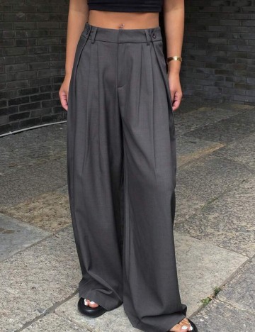 Pantaloni DAZY by Shein, gri