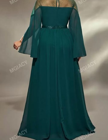 Rochie de ocazie Shein Curve+, verde