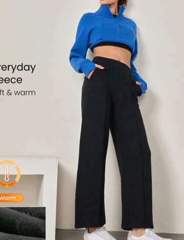 Pantaloni GLOWMODE by Shein, negru