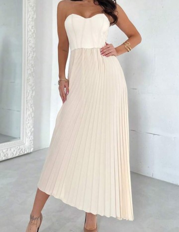 Rochie maxi Shein, crem