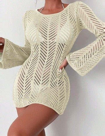 Rochie de plajă Shein, crem