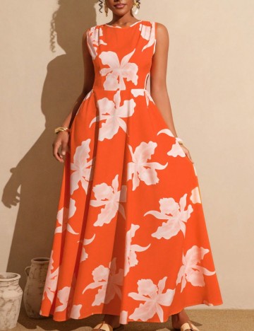 Rochie maxi Shein, portocaliu