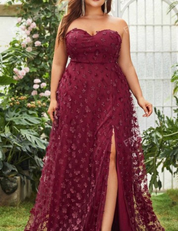 Rochie de ocazie Shein Curve+, vișiniu