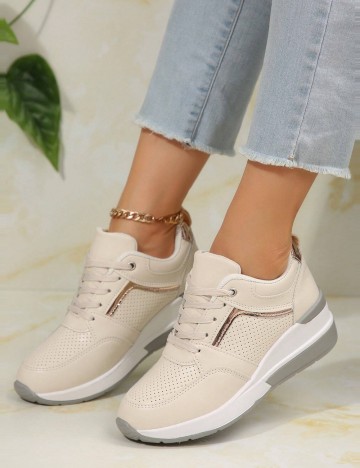 Pantofi Sport Shein, crem