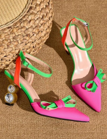 Pantofi cu toc Shein, mix culori